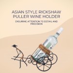 MS009 Asian Style Rickshaw Puller Wine Holder 